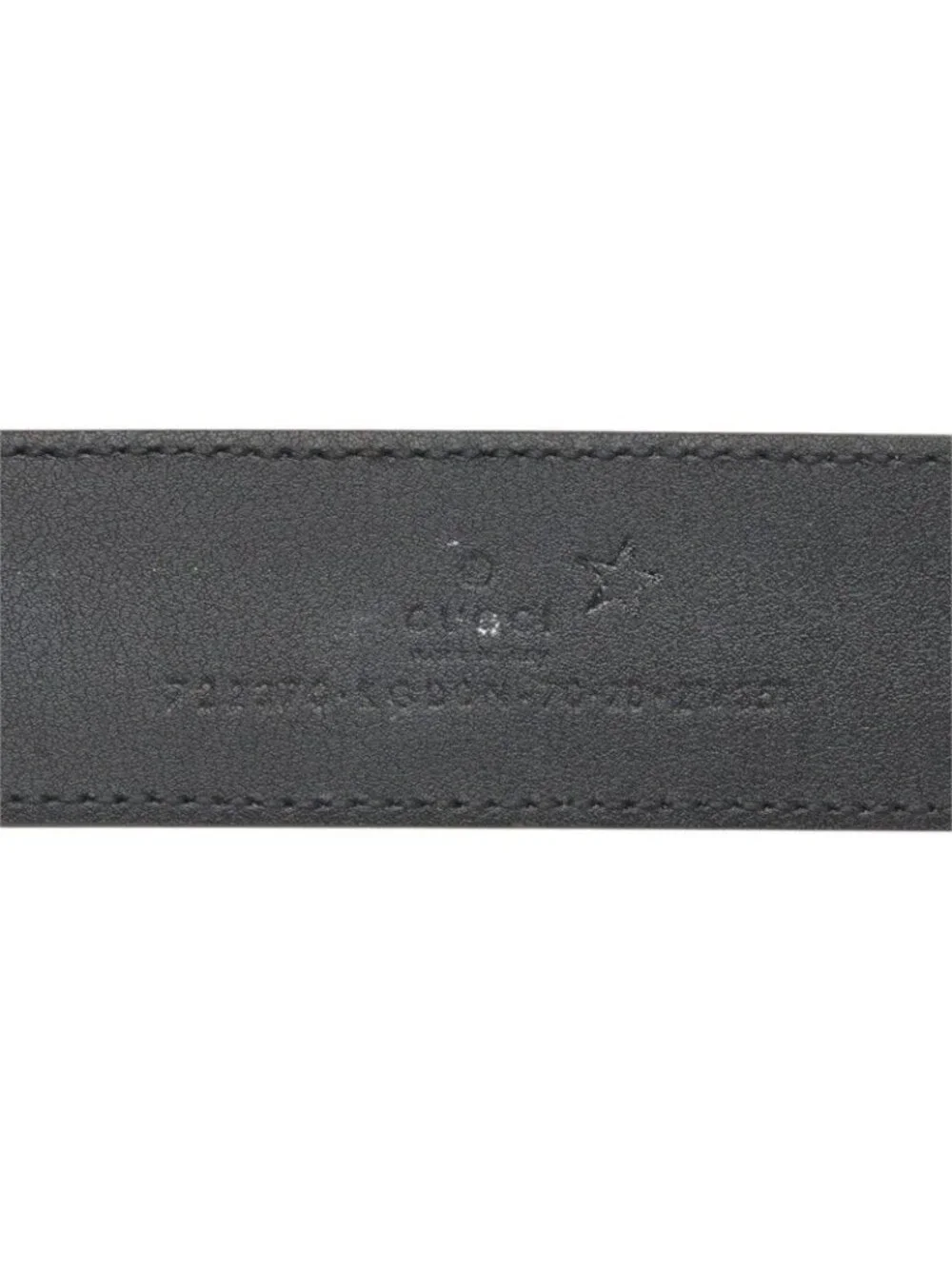 Gucci GG Supreme Belt 70/20 Gray Canvas Leather